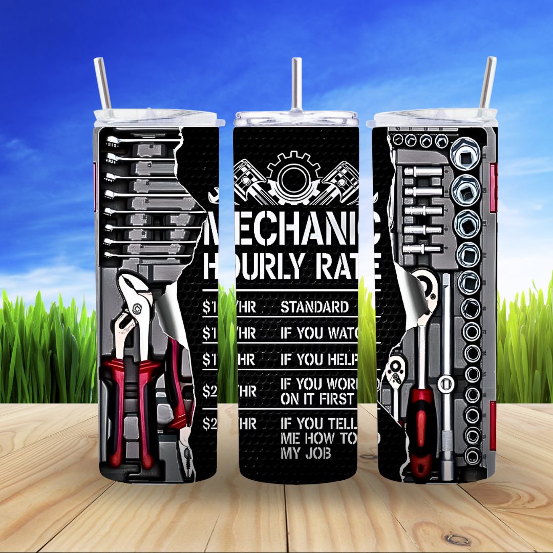Mechanic Hourly Rate 20 oz Tumbler