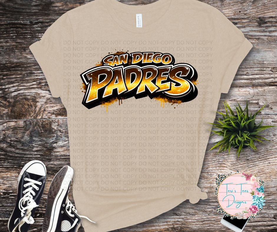 San Diego Padres Graffiti Women's T-Shirt