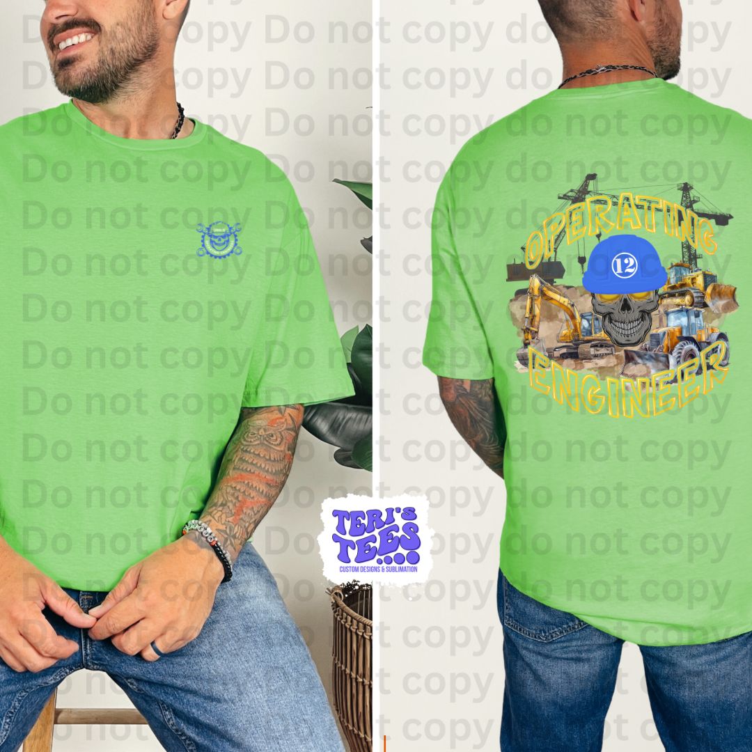Operating Engineers Local 12 Skull T-Shirt