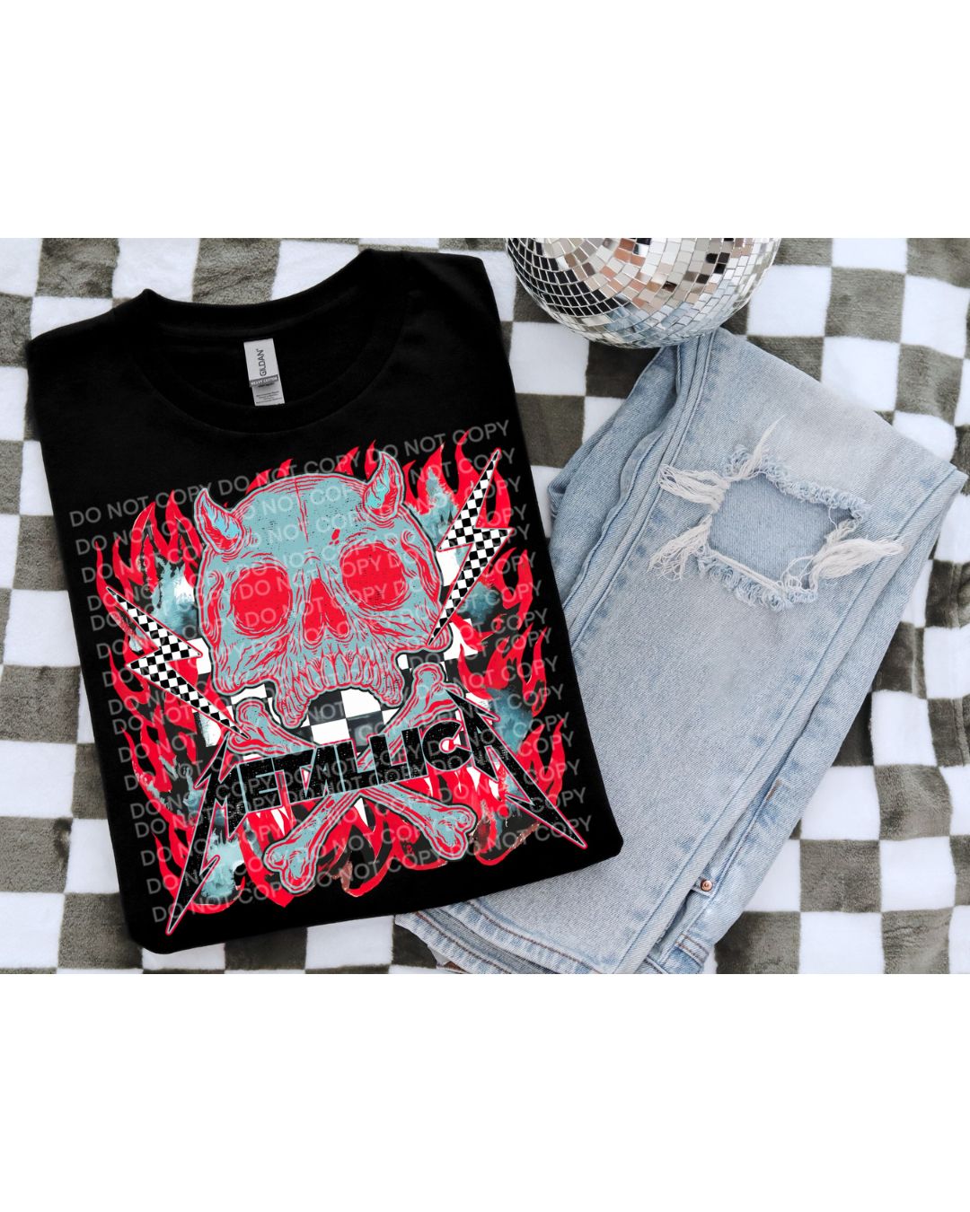 Rock Band Collection Met. on Black Comfort Colors T-Shirt