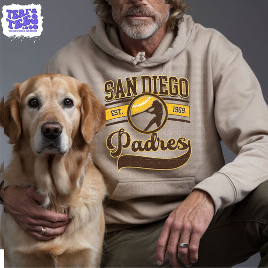 San Diego Padres Retro Hoodie with Padre Colors