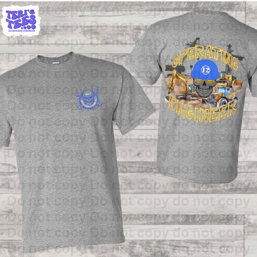 Operating Engineers Local 12 Skull T-Shirt