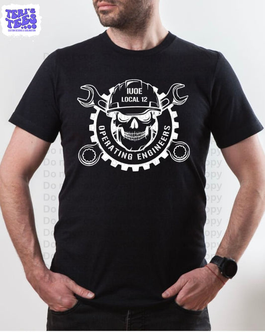 Operating Engineers Local 12 Skull T-Shirt
