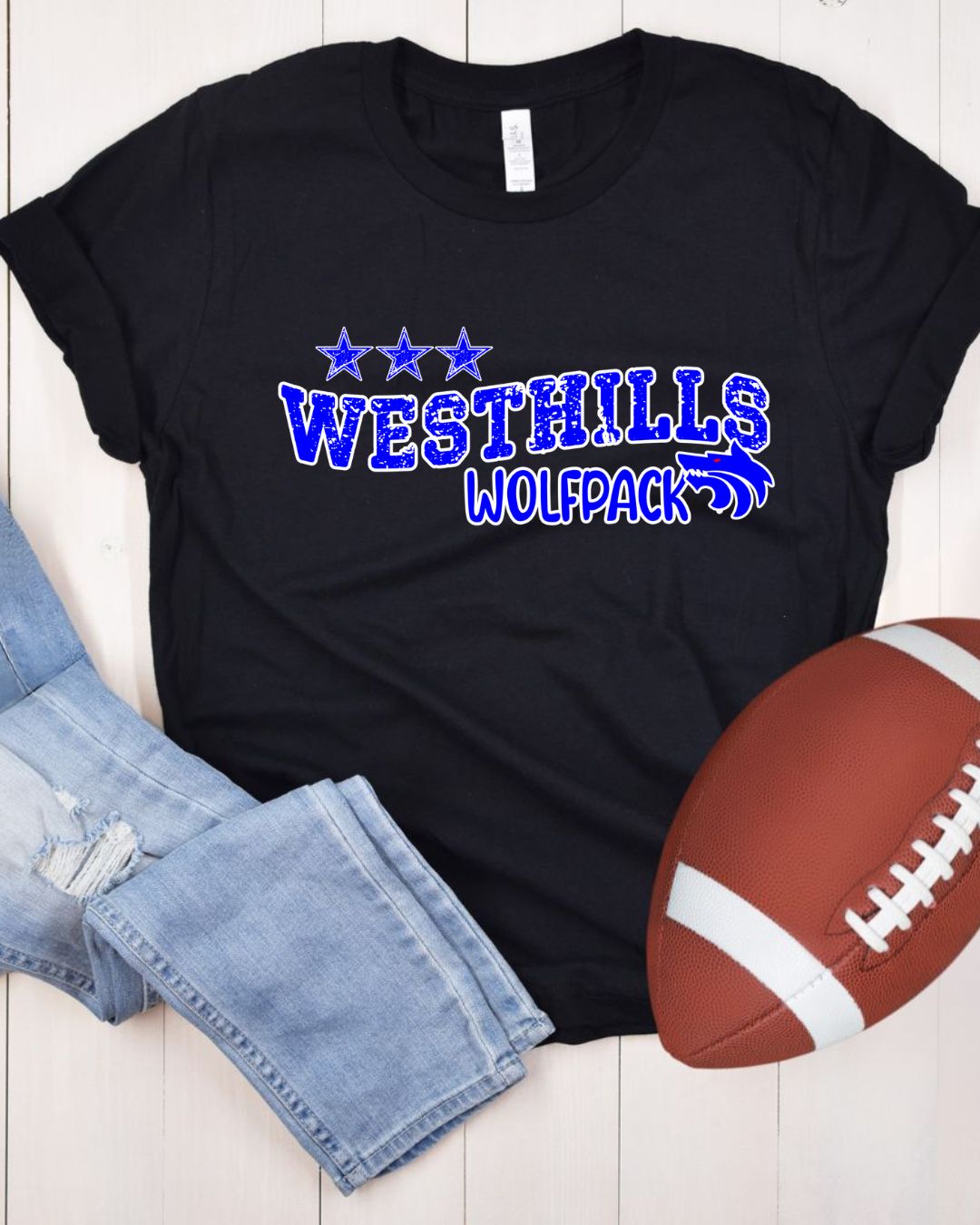Westhills Wolfpack Wave Distressed T-Shirt