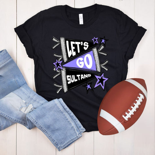 Let's Go Sultans-Santana High School T-Shirt