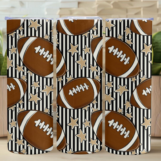 FOOTBALL SEAMLESS 20 OZ TUMBLER