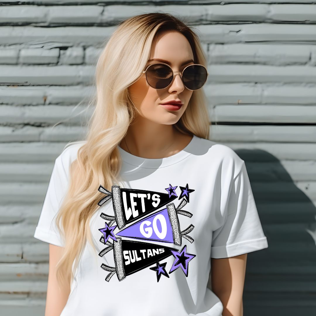 Let's Go Sultans-Santana High School T-Shirt