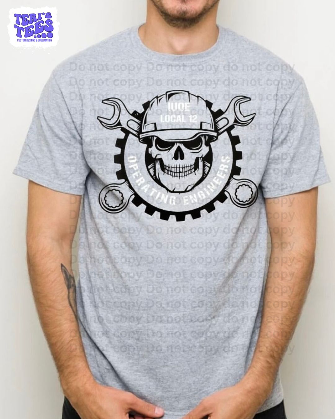 OPERATING ENGINEERS LOCAL 12 SKULL T-SHIRT