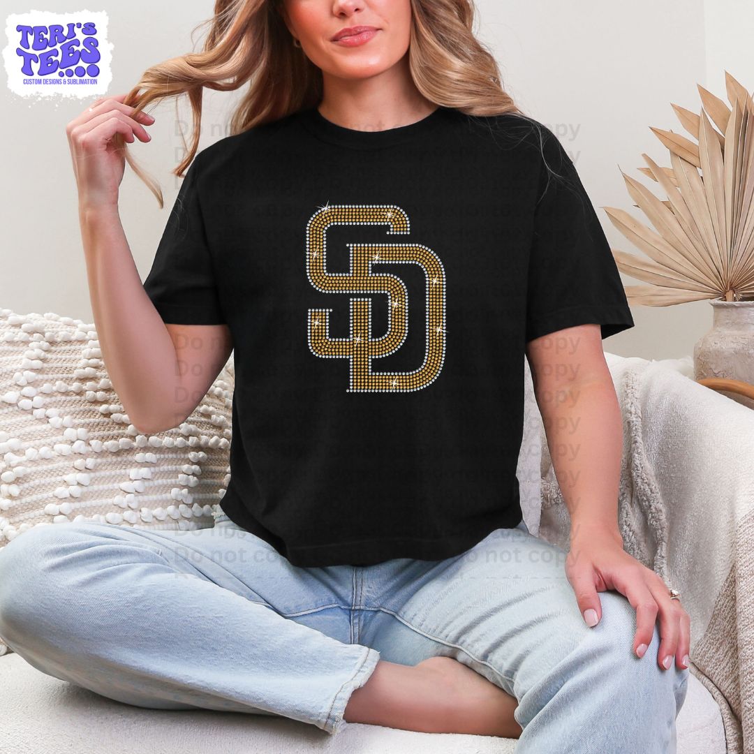San Diego Rhinestone Crop T-Shirt