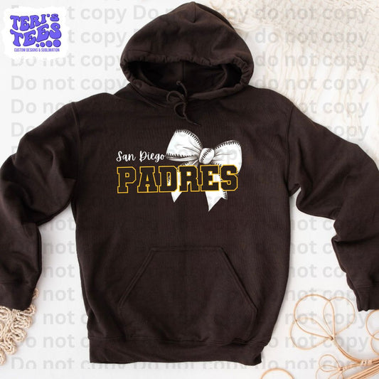 San Diego Padres Coquette Bow Hoodie