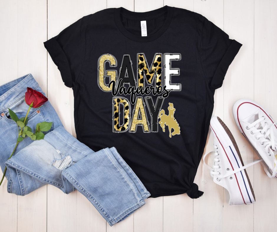 Game Day El Capitan High School Leopard Doodle T-Shirt