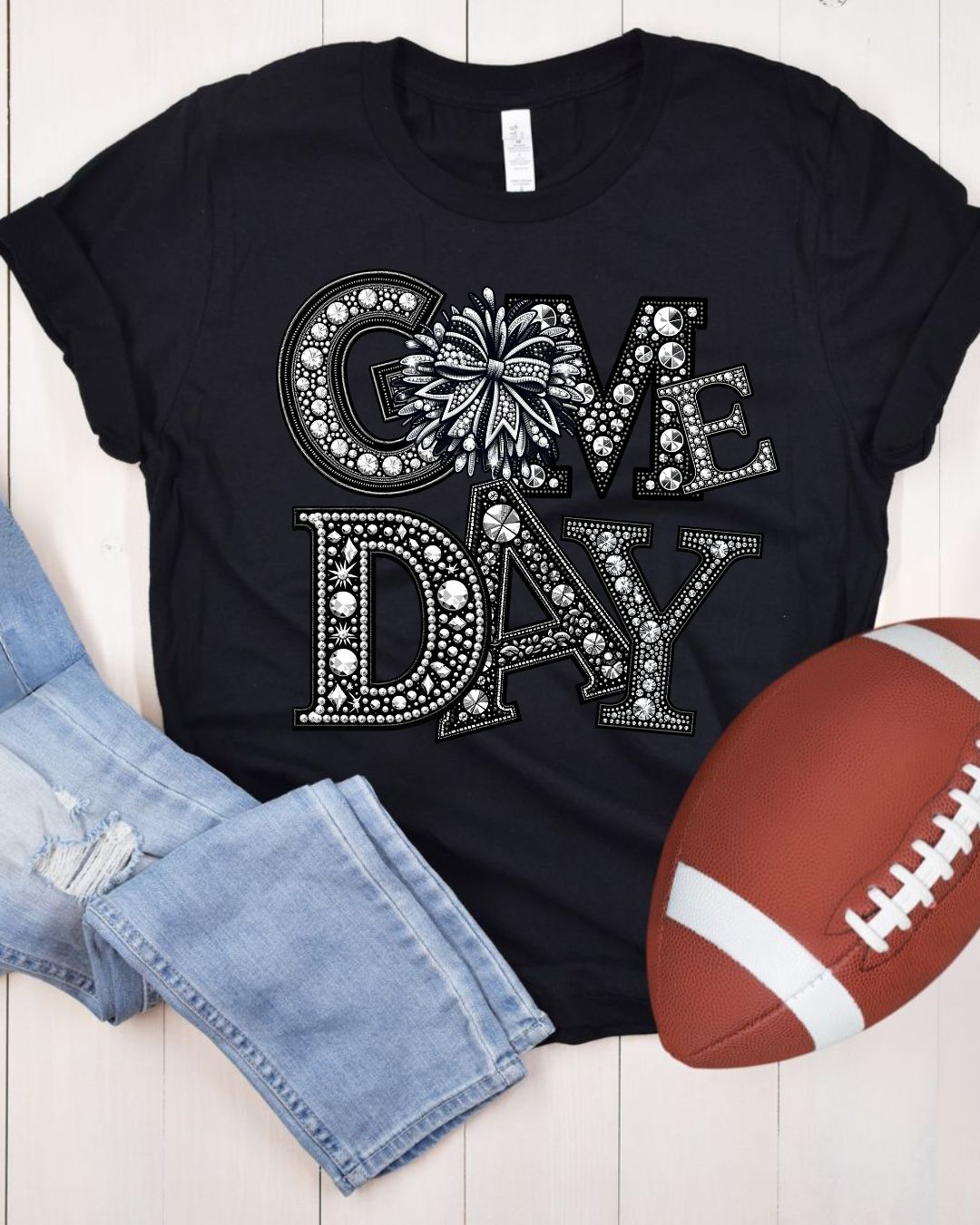 Competition Day Cheer Rhinestone Look T-Shirt