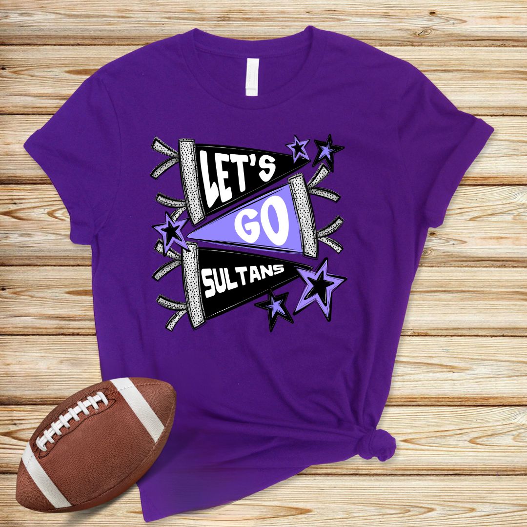 Let's Go Sultans-Santana High School T-Shirt