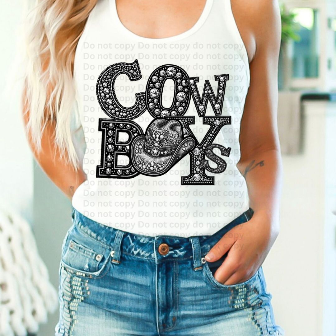 Cowboys Rhinestone Look Tank