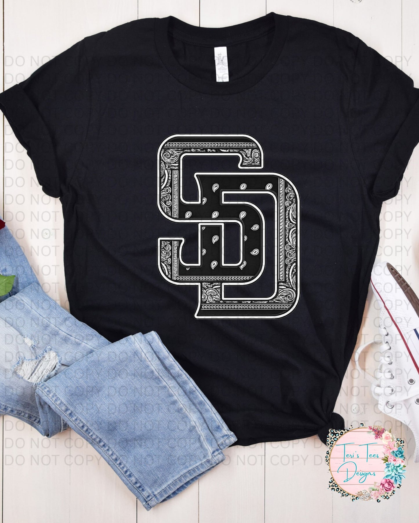 Paisley Bandana SD on Bella Canvas T-Shirt