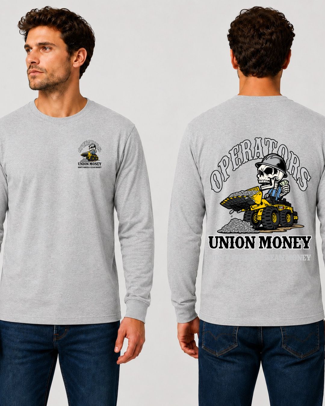 Operators Union Money Dirty Wheels Clean Money Long Sleeve T-Shirt