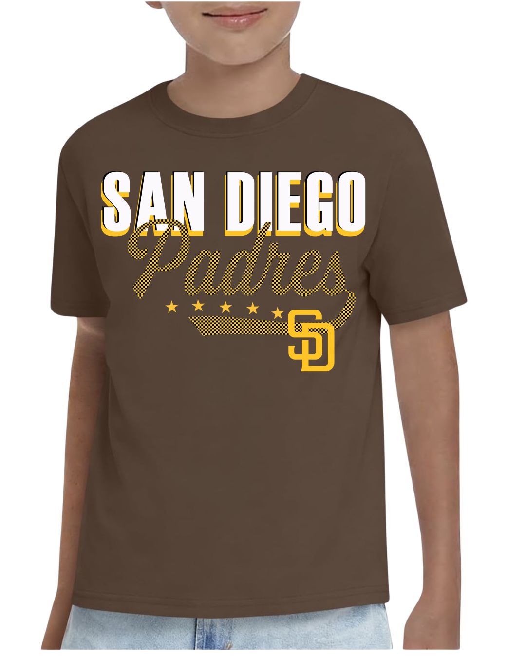 San Diego Padres Checkered Youth T-Shirt