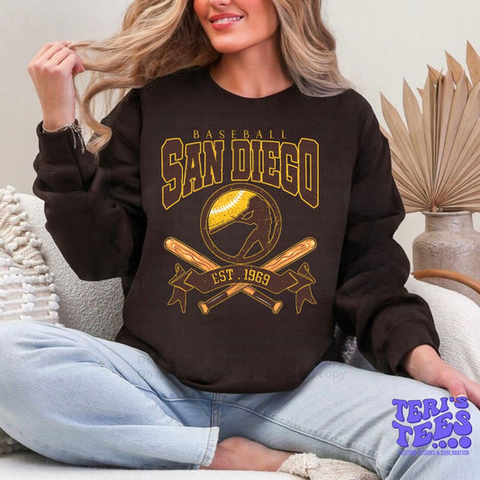 San Diego Padres Baseball EST. 1969 on Crew
