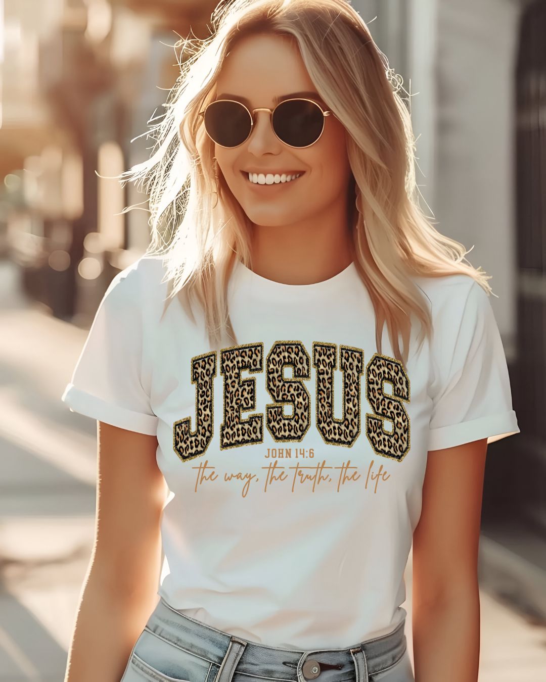 Jesus the Way the Truth the Life Leopard T-Shirt