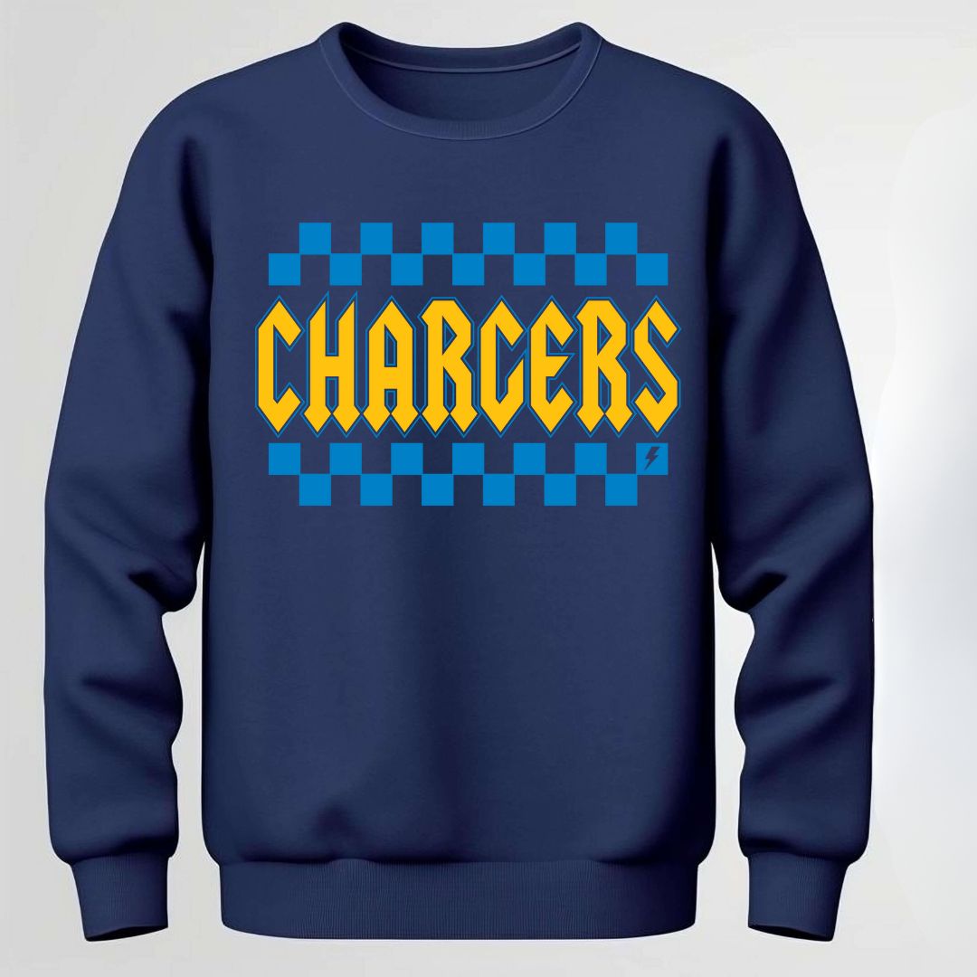 Chargers Checkeredboard Women's Crew