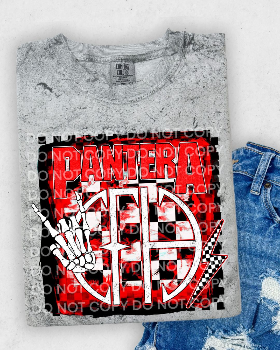 Rock Band Collection P on Comfort Colors Colorblast T-Shirt