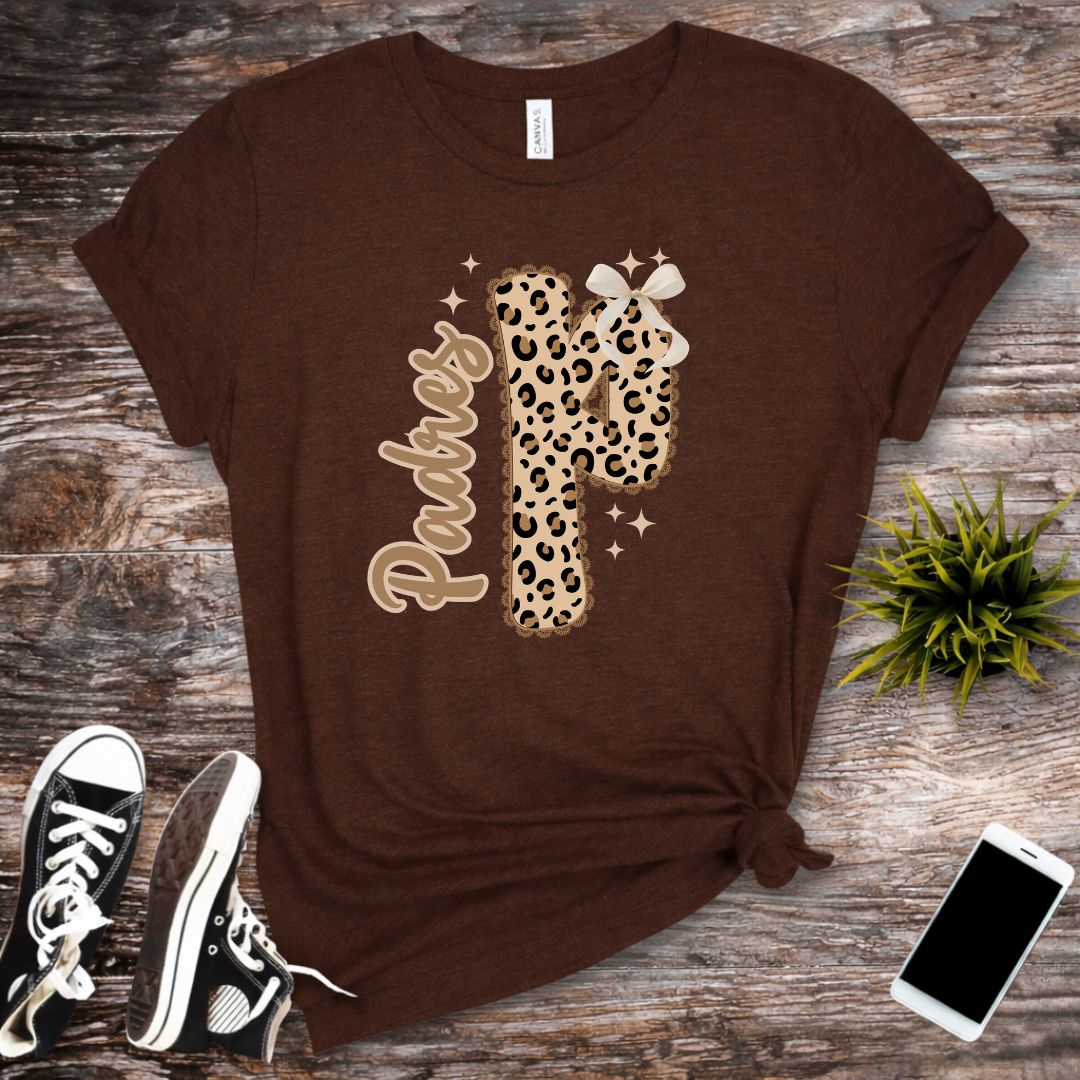 Padres Leopard P Lace Womens Bella Canvas T-Shirt