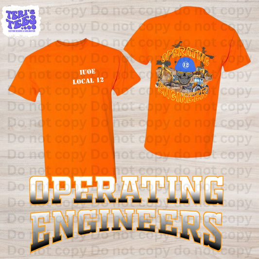 Operating Engineers Local 12 T-Shirt with Pocket IUOE Local 12