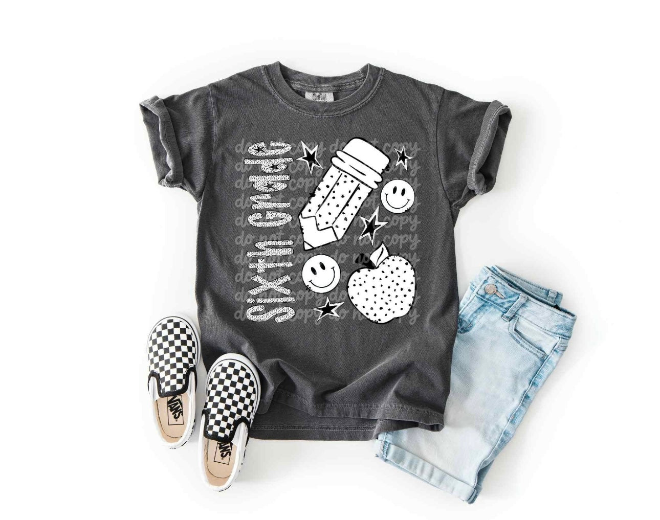 Back to School 6th Grade on Comfort Colors Youth T-Shirt