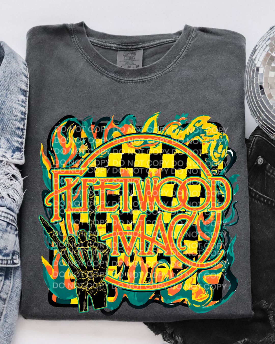 Rock Band Collection FM on Pepper Gray Comfort Colors T-Shirt