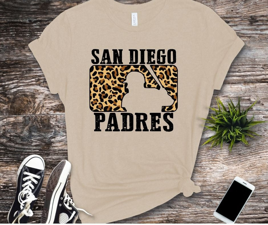 San Diego Padres Leopard Women's T-Shirt