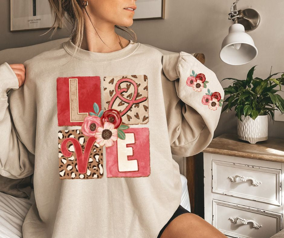 Love Patchwork DTF Crew