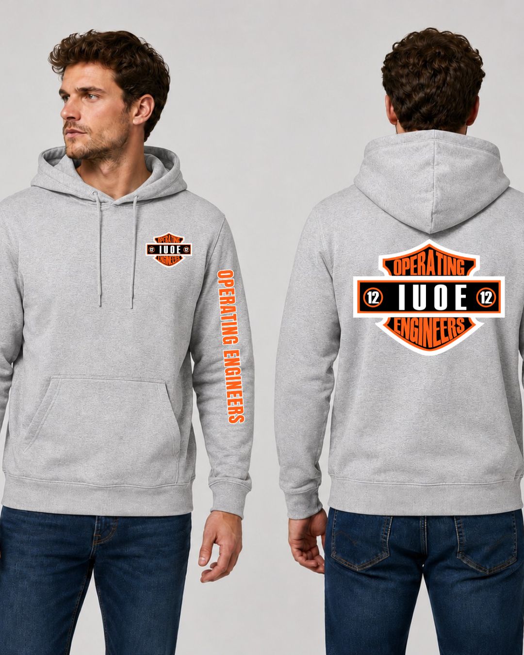 IUOE Operating Engineers Harley Hoodie with sleeve accent