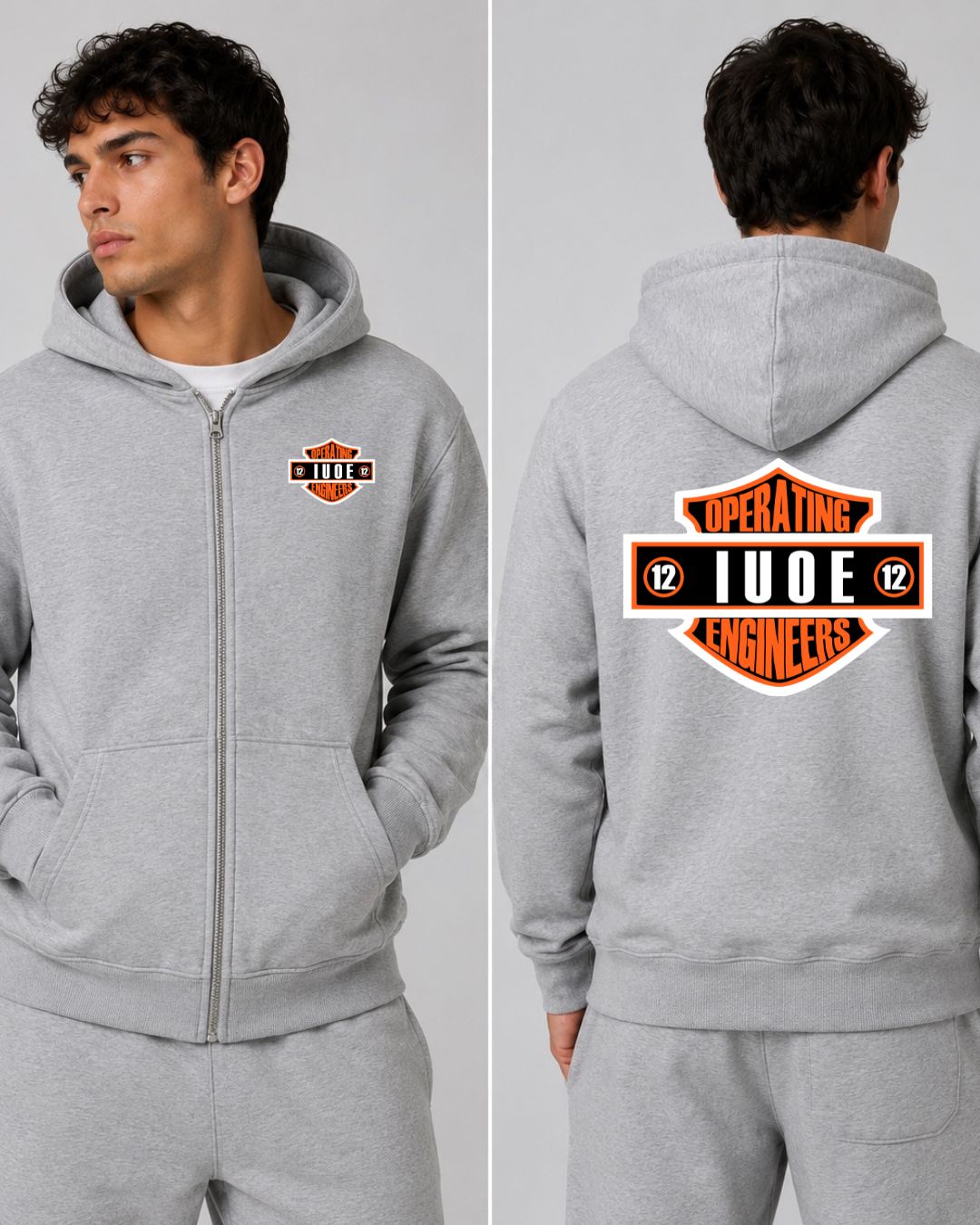 Operating engineers Harley Zip-Up Hoodie