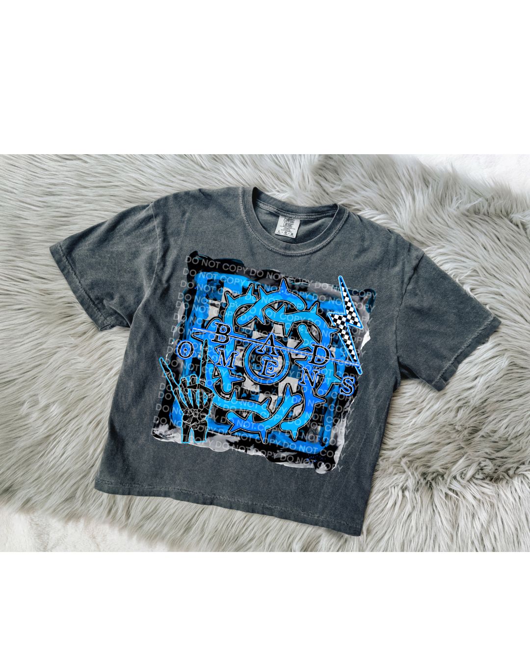 Rock Band Collection Bad O on Pepper Gray Comfort Colors T-Shirt