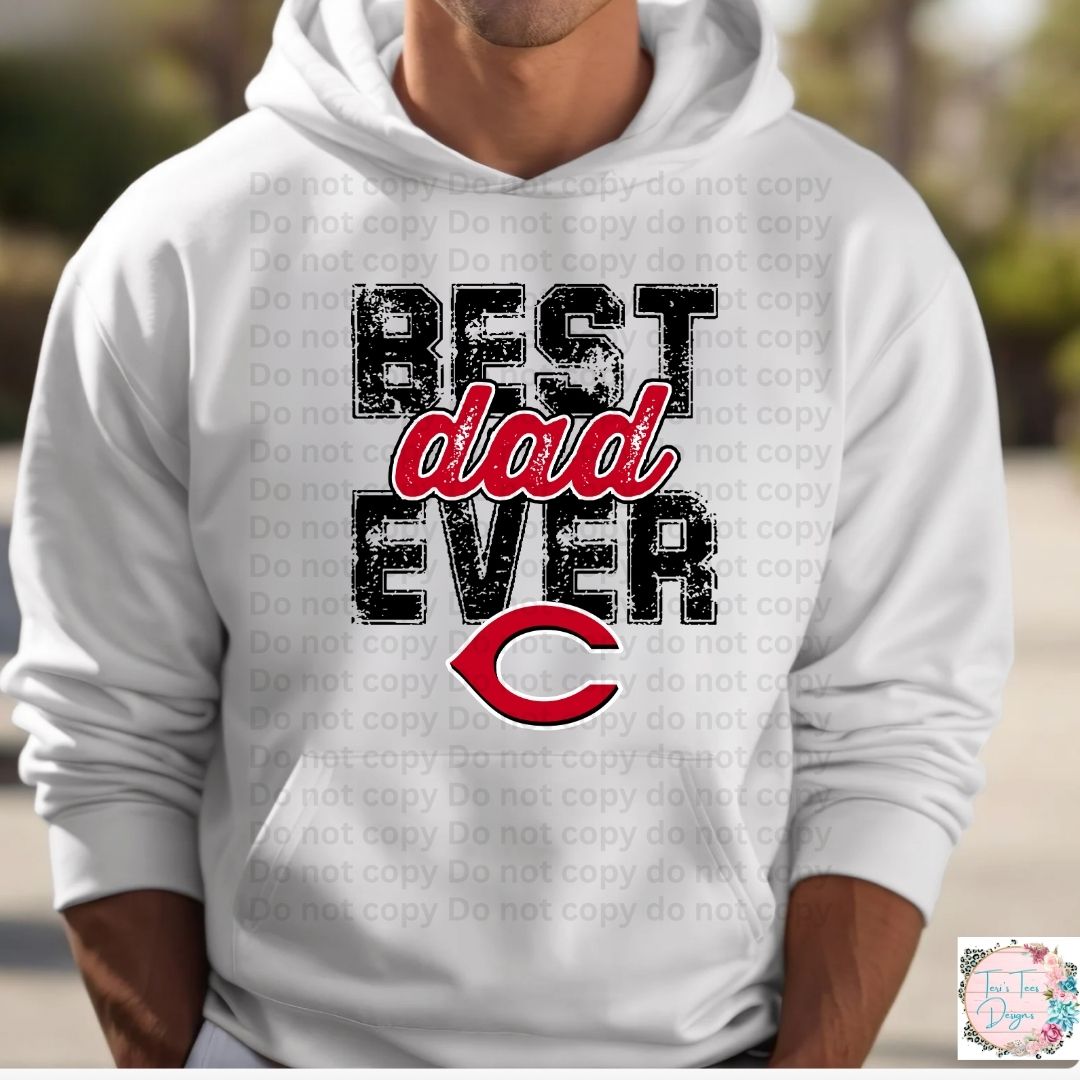 Best Dad Ever Cincinnati Reds Hoodie