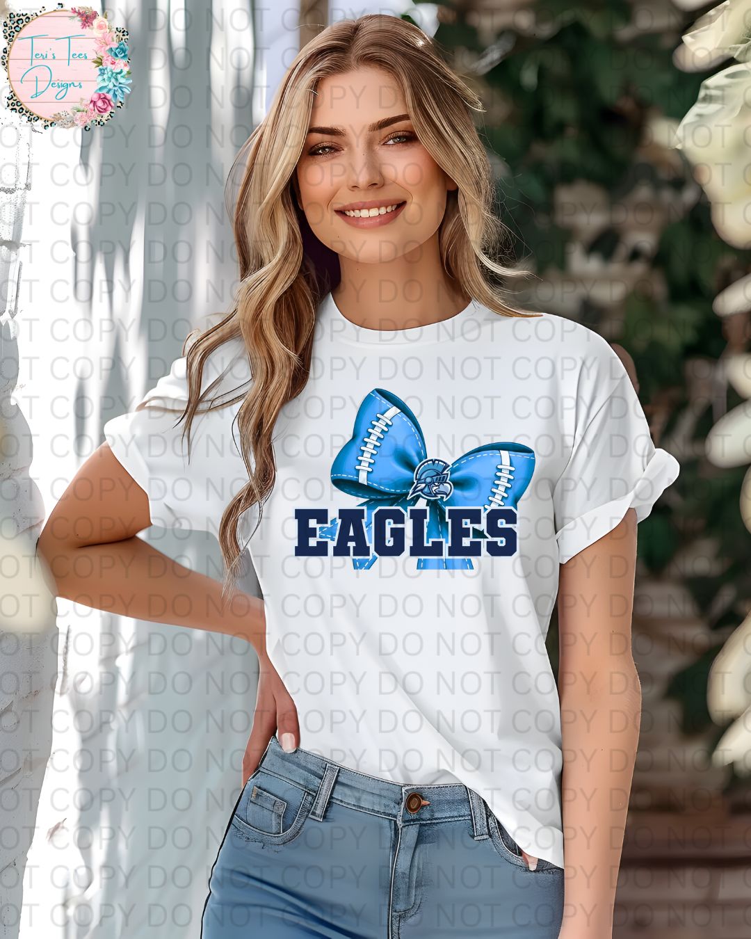 Eagles Football Bow -Granite Hills High School