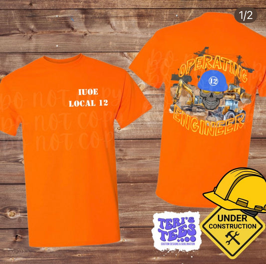 Operating Engineers Skull Local 12 T-Shirt