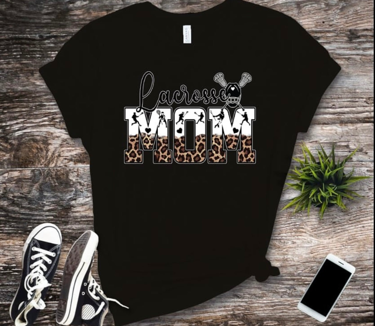 LaCrosse Mom Leopard T-Shirt