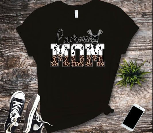 LaCrosse Mom Leopard T-Shirt