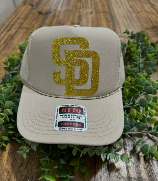 San Diego Padre Hat with glitter