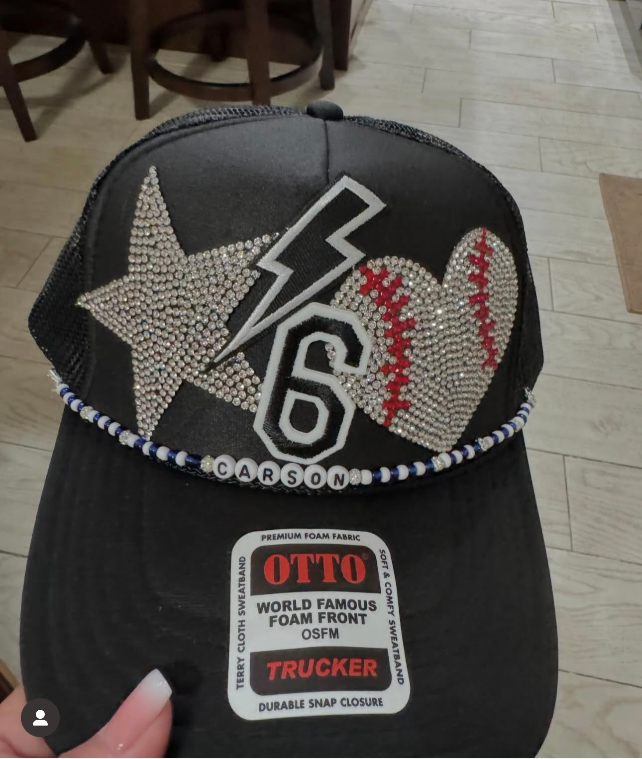 Personalized Baseball Hat with players number