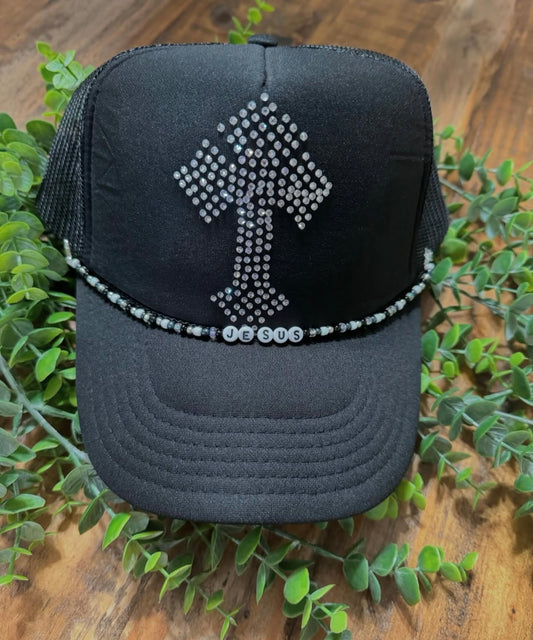 Rhinestone Cross Otto Hat