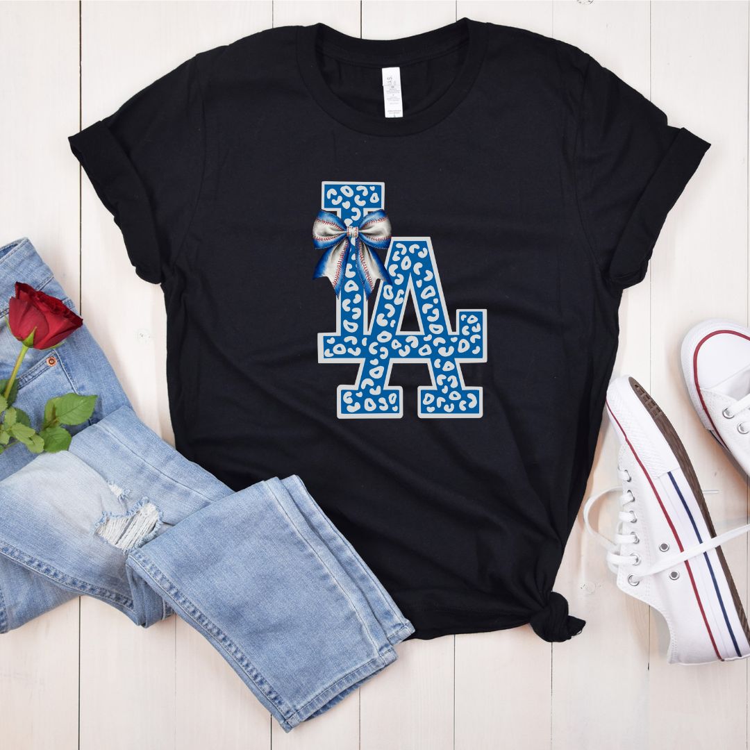 Los Angeles Leopard Bow T-Shirt