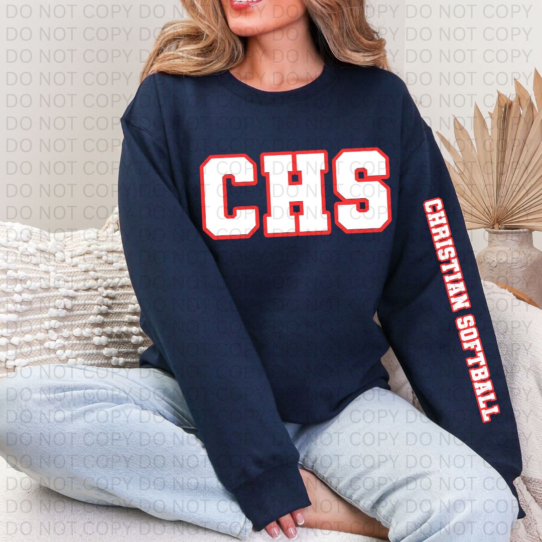 Christian High School Patriots with Sleeve accent