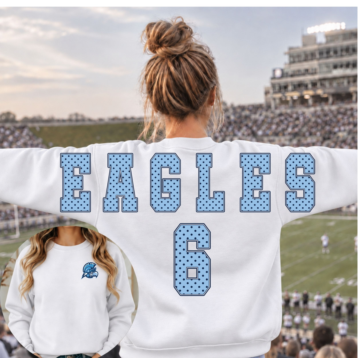 Granite Hill Eagles with Mascot Stretched Crew