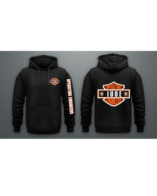 Operating engineers Harley Hoodie with sleeve Accent