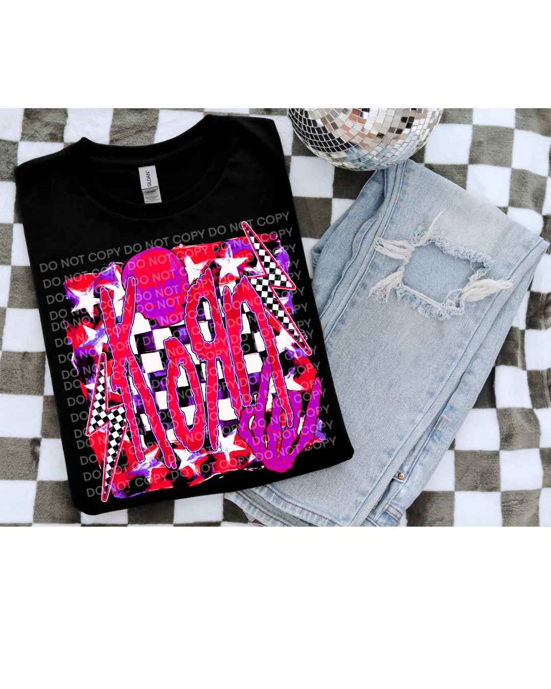 Rock Band Collection Krn on Black Comfort Colors T-Shirt