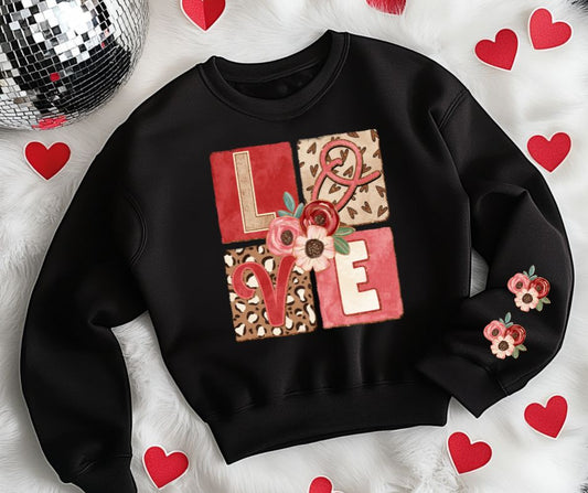 Love Patchwork DTF Crew