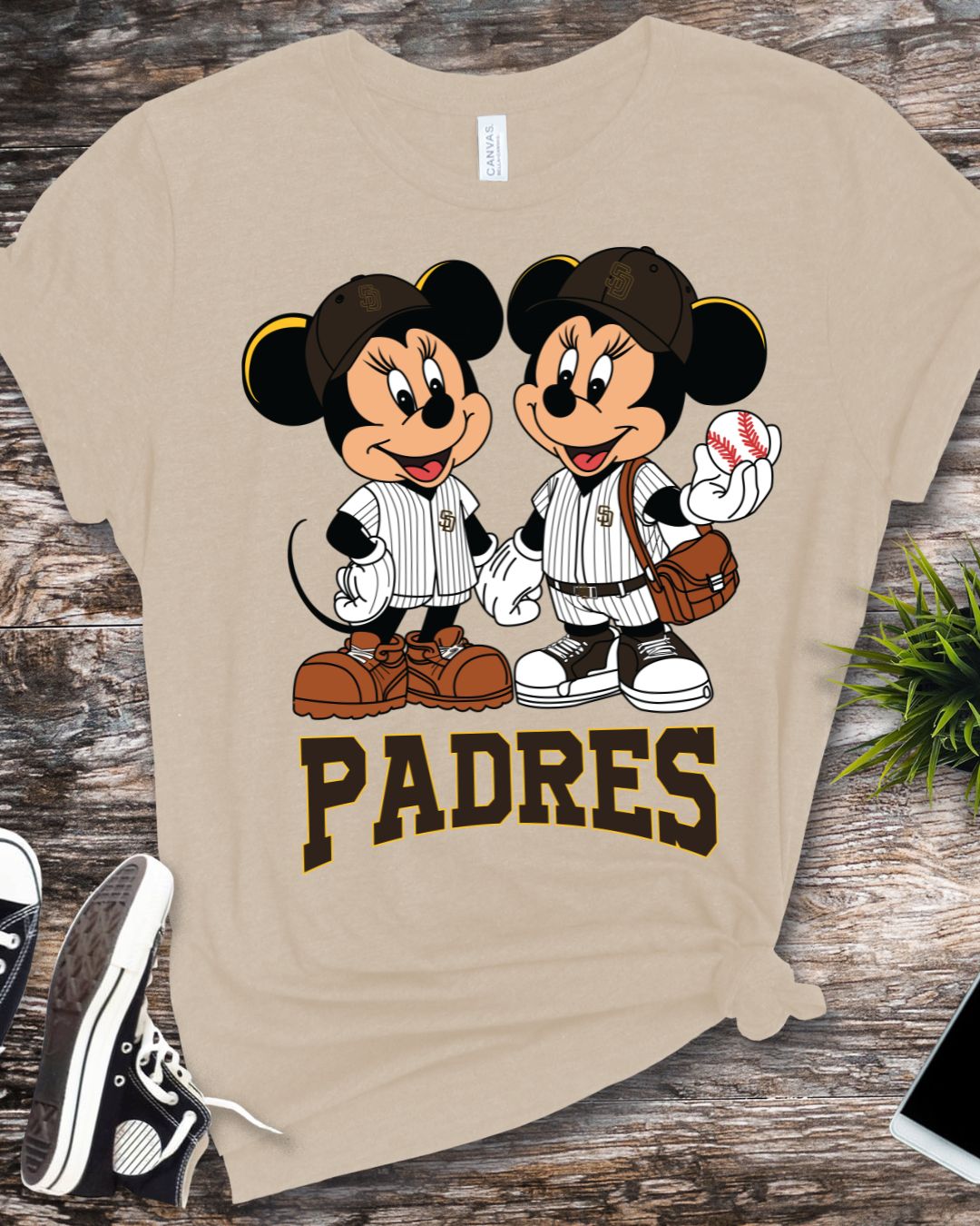 Padres Bundle M & M #6 Design Women's Bella Canvas T-Shirt