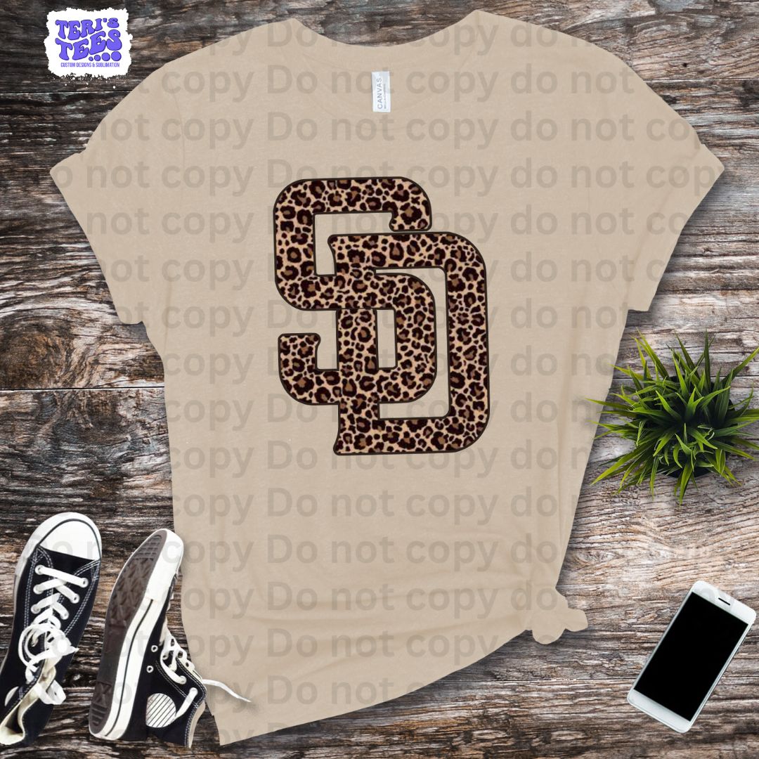 SD Leopard on Bella Canvas T-Shirt